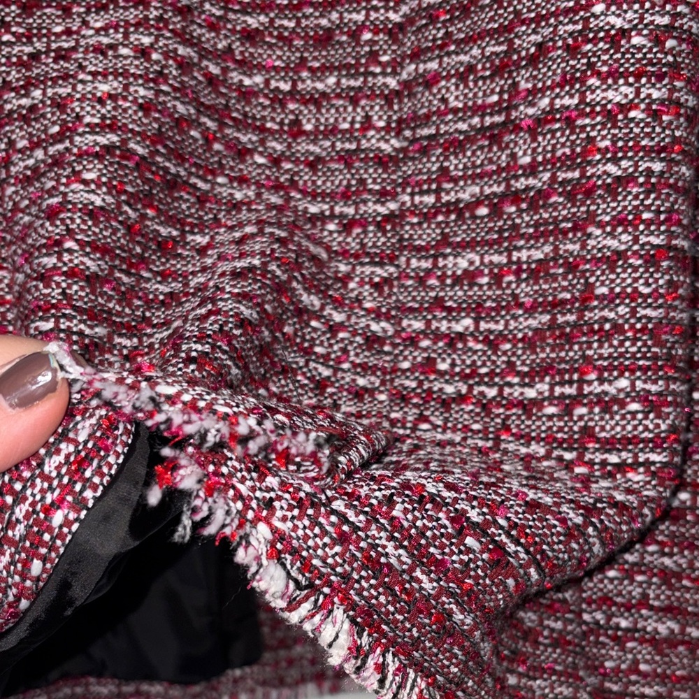 Karl Lagerfeld Maroon Textured Blazer - Picture 11 of 15